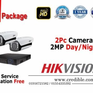 2 pcs Hikvision CCTV Camera full set